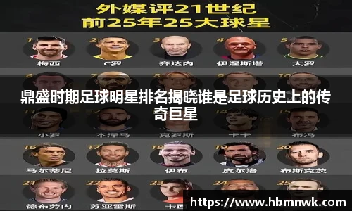 鼎盛时期足球明星排名揭晓谁是足球历史上的传奇巨星